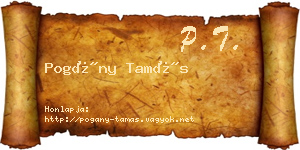 Pogány Tamás névjegykártya